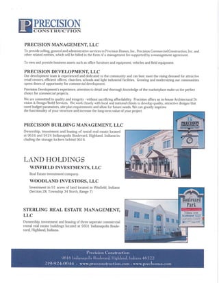 Precision Residential Comercial Entities