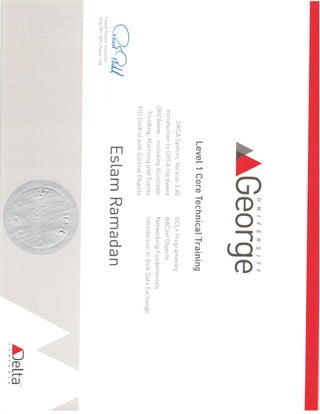 Delta Training Certificate