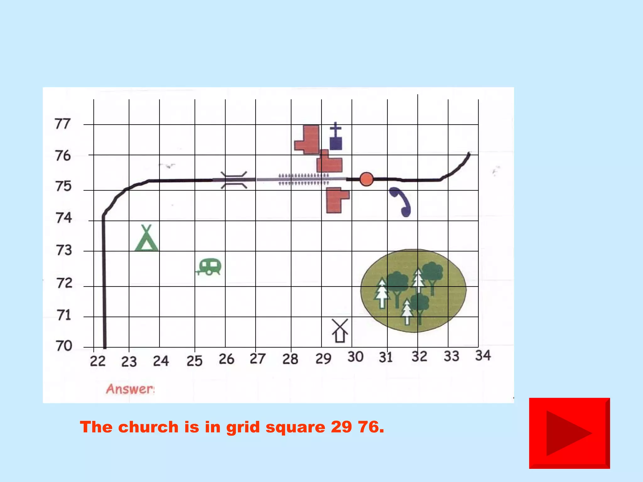 The church is in grid square 29 76. 
