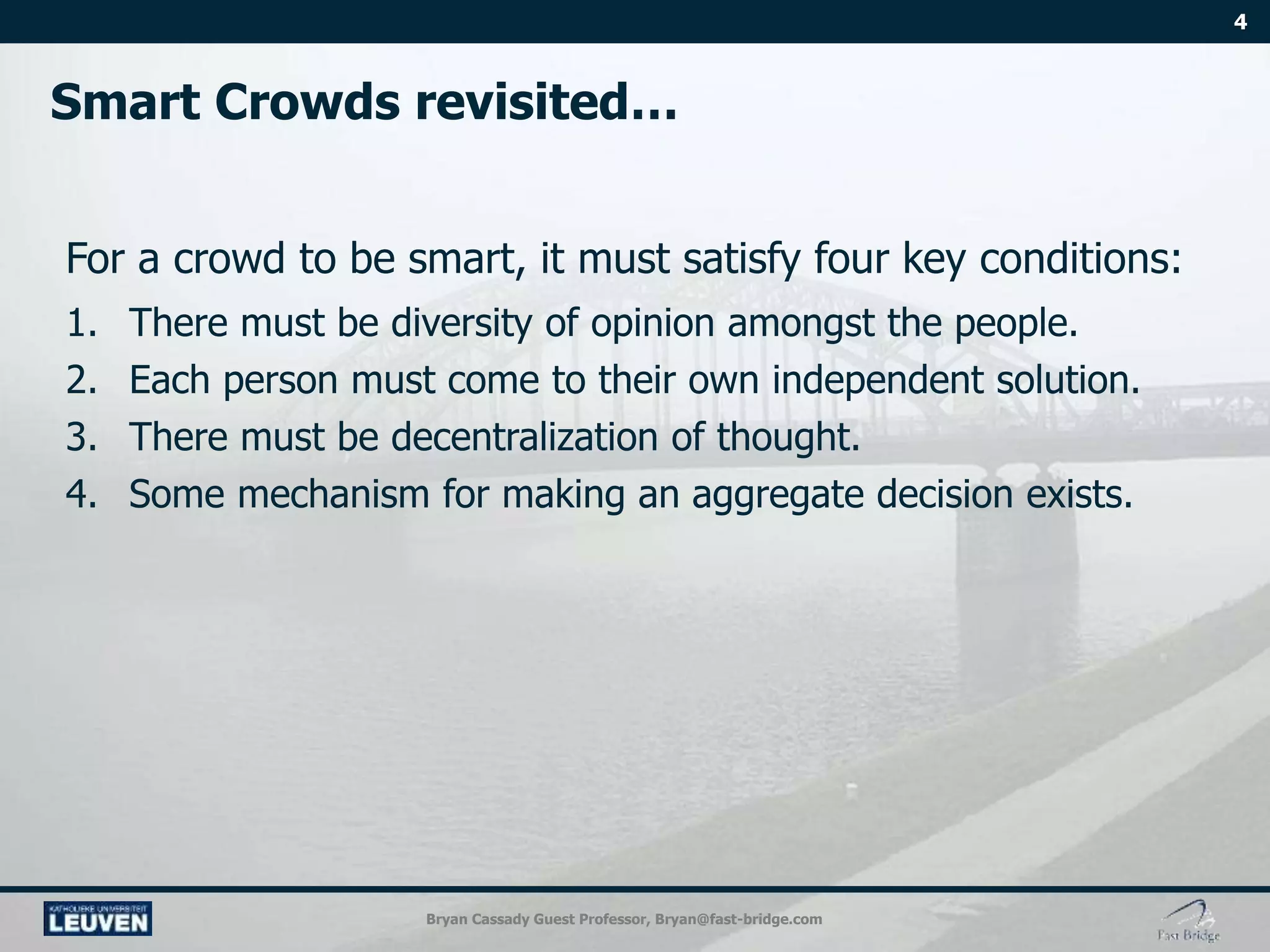 Bryan Cassady Guest Professor, Bryan@fast-bridge.com
 