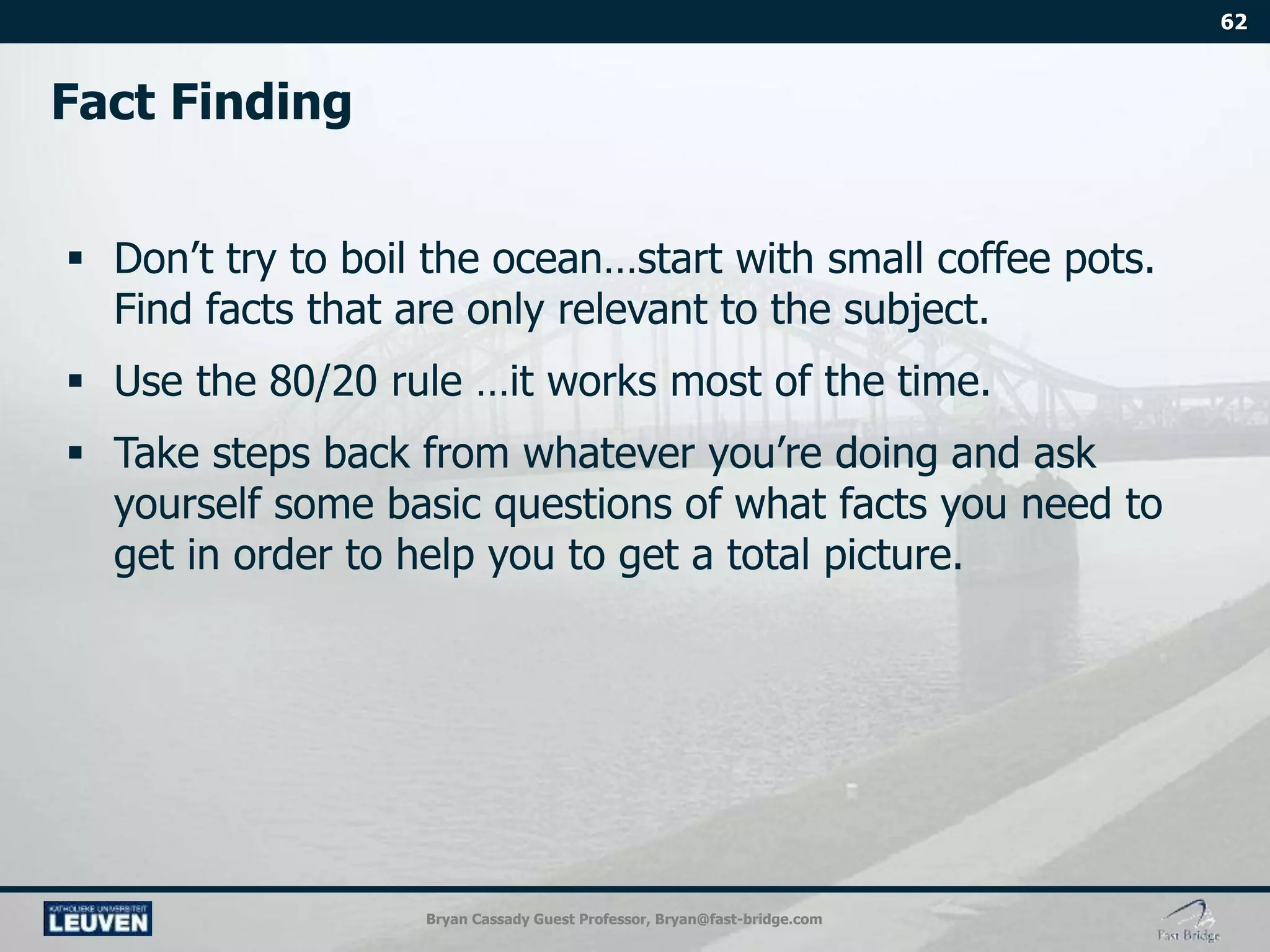 Bryan Cassady Guest Professor, Bryan@fast-bridge.com
 