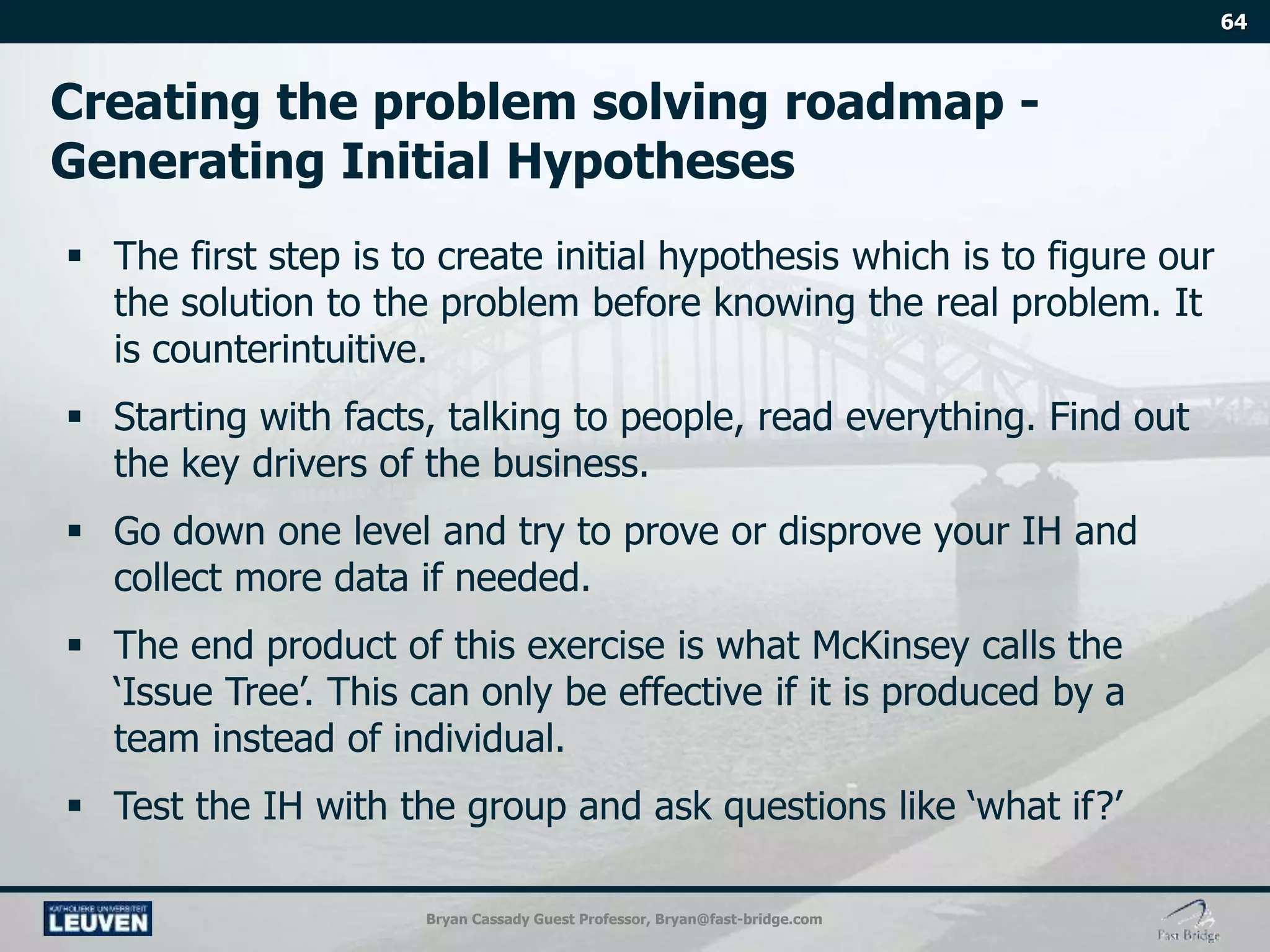 Bryan Cassady Guest Professor, Bryan@fast-bridge.com
 