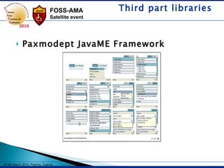 Paxmodept JavaME Framework Third part libraries 