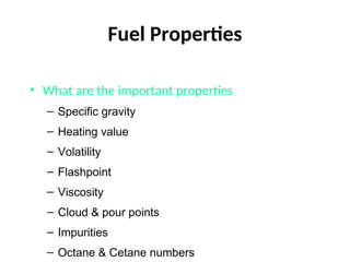 Mechanical engineering Fuels For IC Engine | PPT
