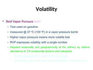 Rvp Testing Mechanical engineering Fuels For IC Engine | PPT