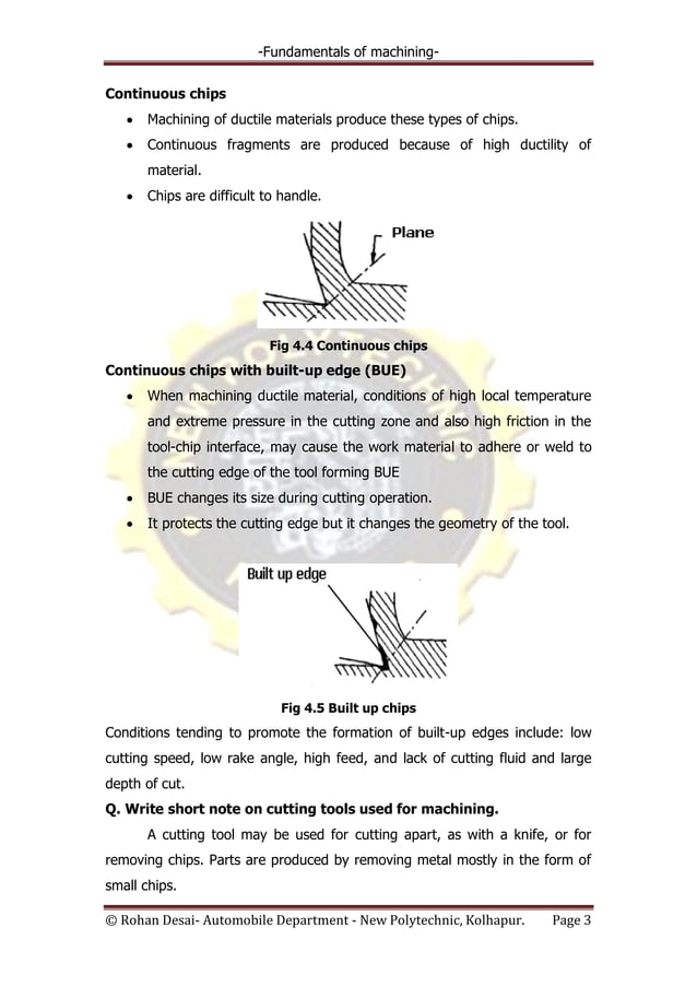 4 fundamentals of machining | PDF