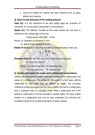 4 fundamentals of machining | PDF