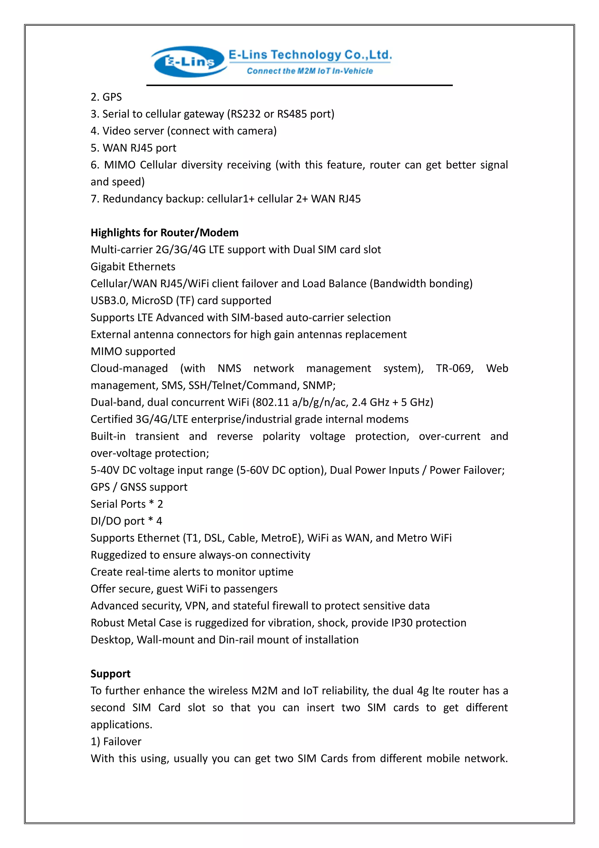 4G Dual SIM Router | PDF