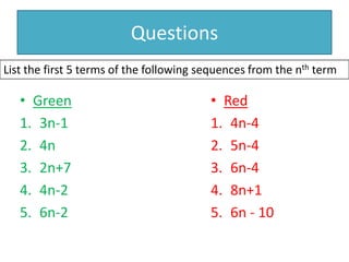 4 Generating Sequence From The Nth Term