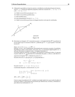son enteros positivos, demostrar que las coordenadas del punto Px y el cual divide al
segmento de recta P1P2 en la razón 
 