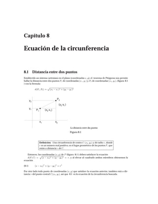 , vienen dadas por las fórmulas
x = x2 + 