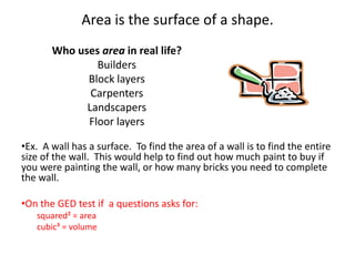 4 Geometry Area and Perimeter | PPTX