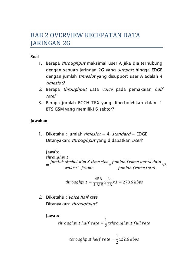 Soal Pilgan Materi Bandwidth