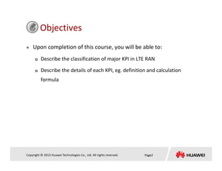 4G key performance indicators for planning and optimization | PDF