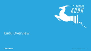 2© Cloudera, Inc. All rights reserved.
Kudu Overview
 