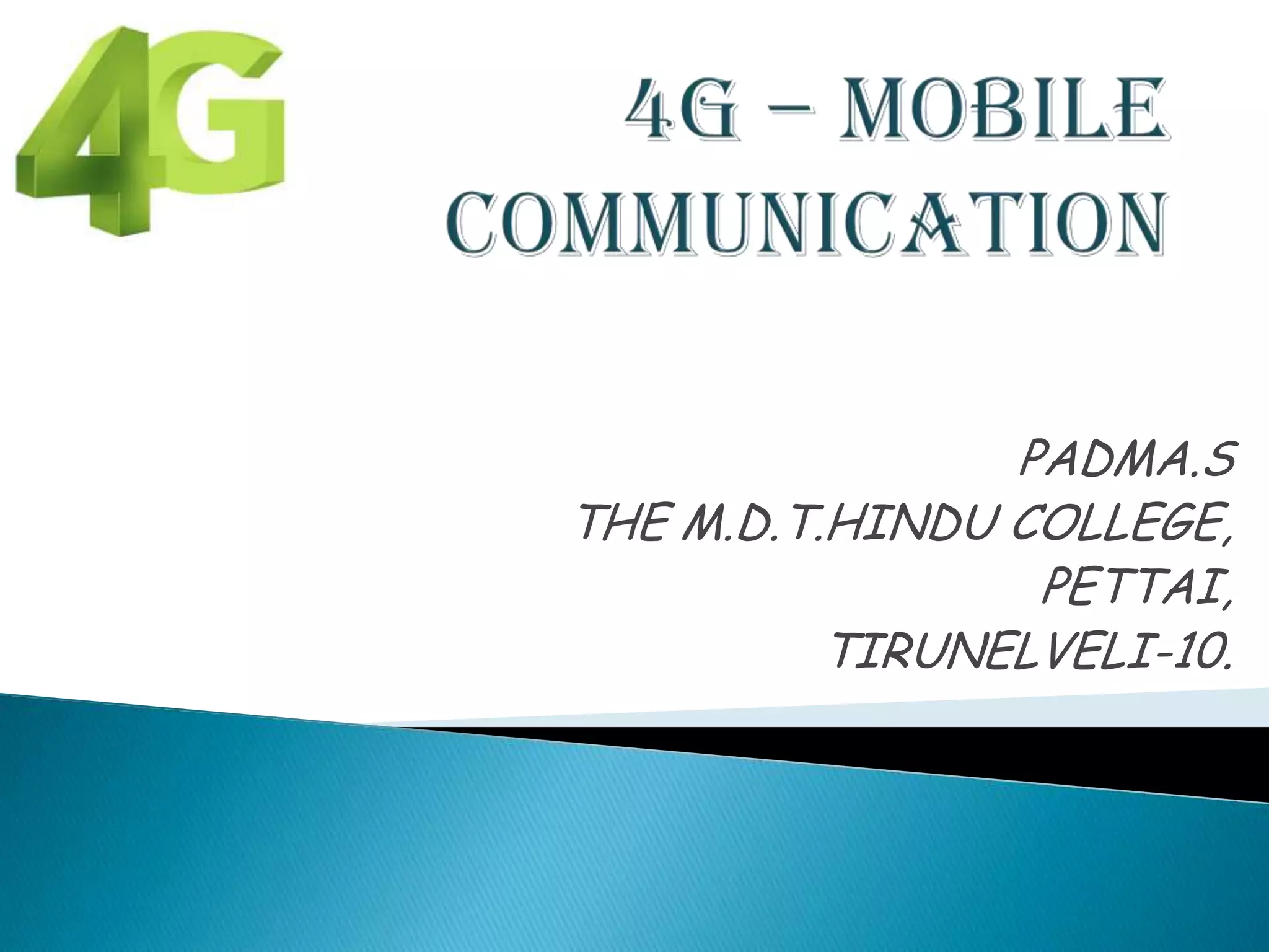 4g Mobile Communication Technology | PPTX