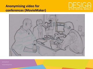 @DesDigitalWorld
#designandthedigitalworld
Anonymising video for
conferences (MovieMaker)
 