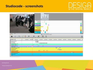 @DesDigitalWorld
#designandthedigitalworld
Studiocode - screenshots
 