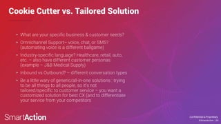 Confidential & Proprietary
©SmartAction | 24
Cookie Cutter vs. Tailored Solution
 