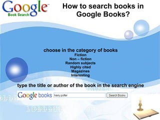 if the book was scanned from a library, you can click this to find a local library that has the book in its stock 