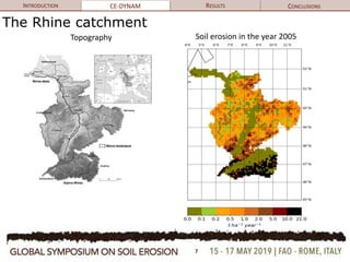 7
The Rhine catchment
INTRODUCTION CE-DYNAM RESULTS CONCLUSIONS
Topography Soil erosion in the year 2005
 