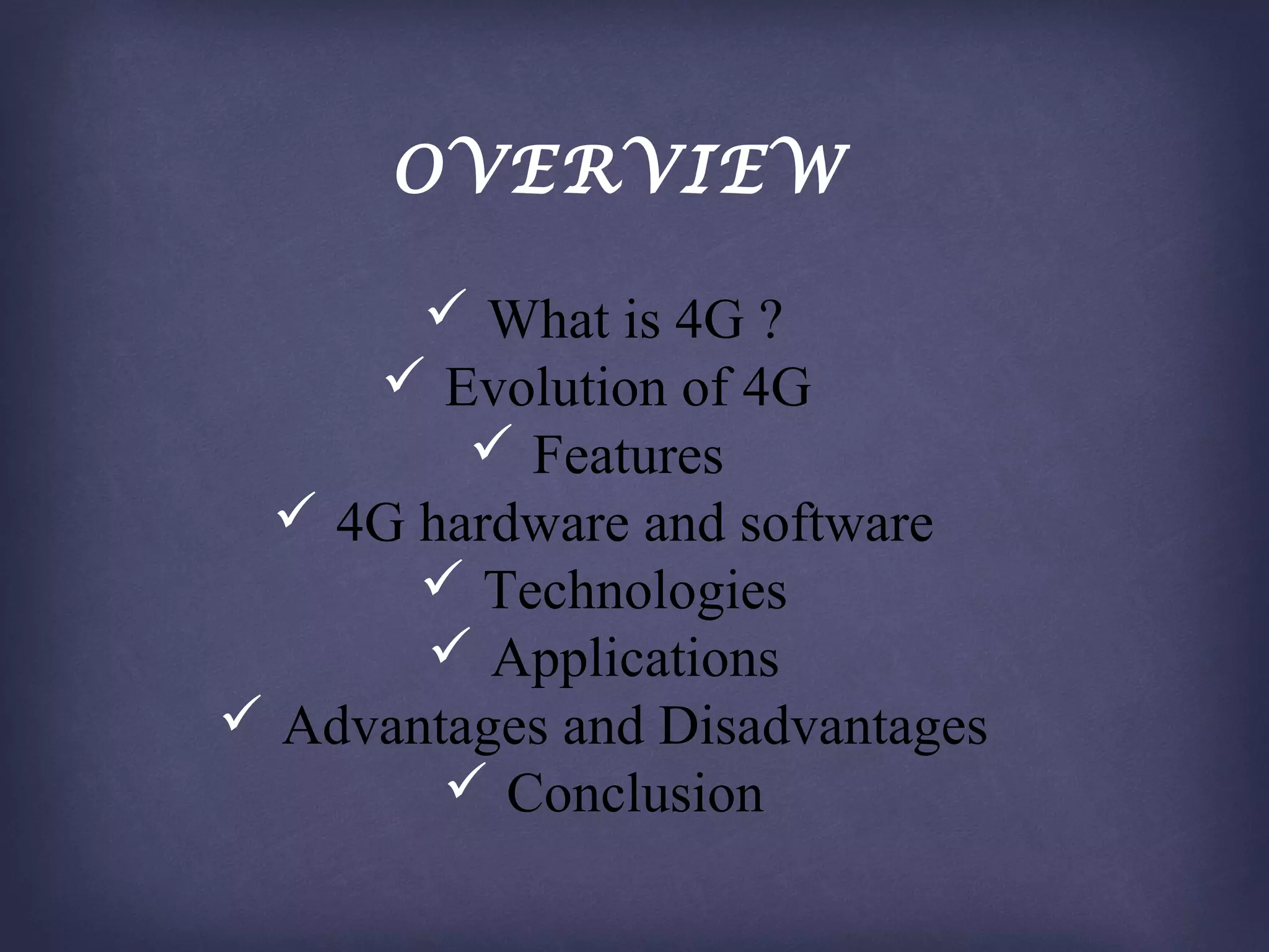 4 g technology | PPT