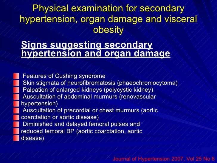 Obesity secondary hypertension