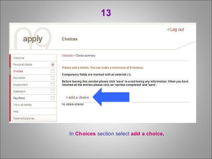 How to fill in UCAS application