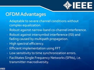 Orthogonal frequency-division multiplexingFDM in which sub-channels overlap without interferingOFDMSingle Carrier Transmission(WCDMA etc)5 MHzSubcarriersOrthogonal FrequencyDivision Multiplexinge.g. 5 MHz