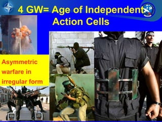 30/26UNCLASSIFIED
4 GW= Age of Independent
Action Cells
Asymmetric
warfare in
irregular form
 