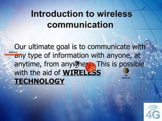 4g wireless final ppt | PPT | Computer Networking | Computing