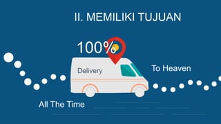 II. MEMILIKI TUJUAN
All The Time
To HeavenDelivery
100%
 