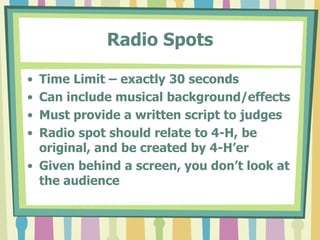 Age Categories Clovers: 5 to 7 years of ageJuniors: 8 to 10 years of ageIntermediates: 11 to 13 years of ageSeniors: 14 to 18 years of ageAges are as of January 1st of the current year