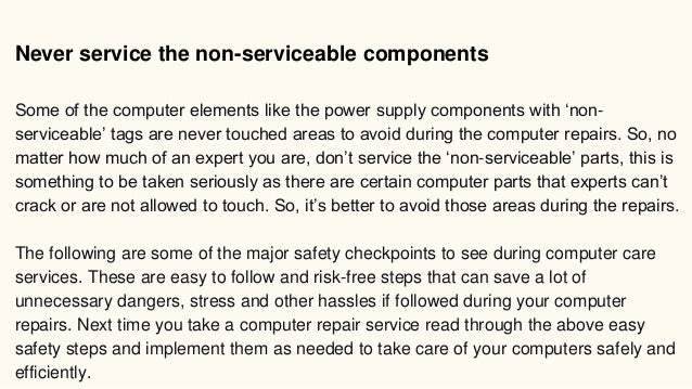 4 Handy Safety Tips for Computer Repairs | PPTX