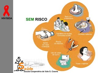
HIV/SIDA

SEM RISCO

Saúde

Escola Cooperativa de Vale S. Cosme

 