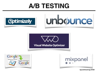 A/B TESTING
#growthhackingLATAM
 