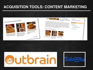 ACQUISITION TOOLS: CONTENT MARKETING
 