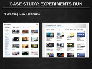 CASE STUDY: EXPERIMENTS RUN
7) Creating New Taxonomy
 