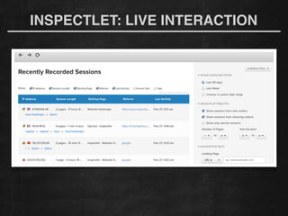INSPECTLET: LIVE INTERACTION

 