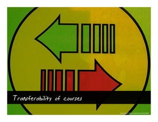 Transferability of courses
                             http://www.flickr.com/photos/lwr/6264981
 