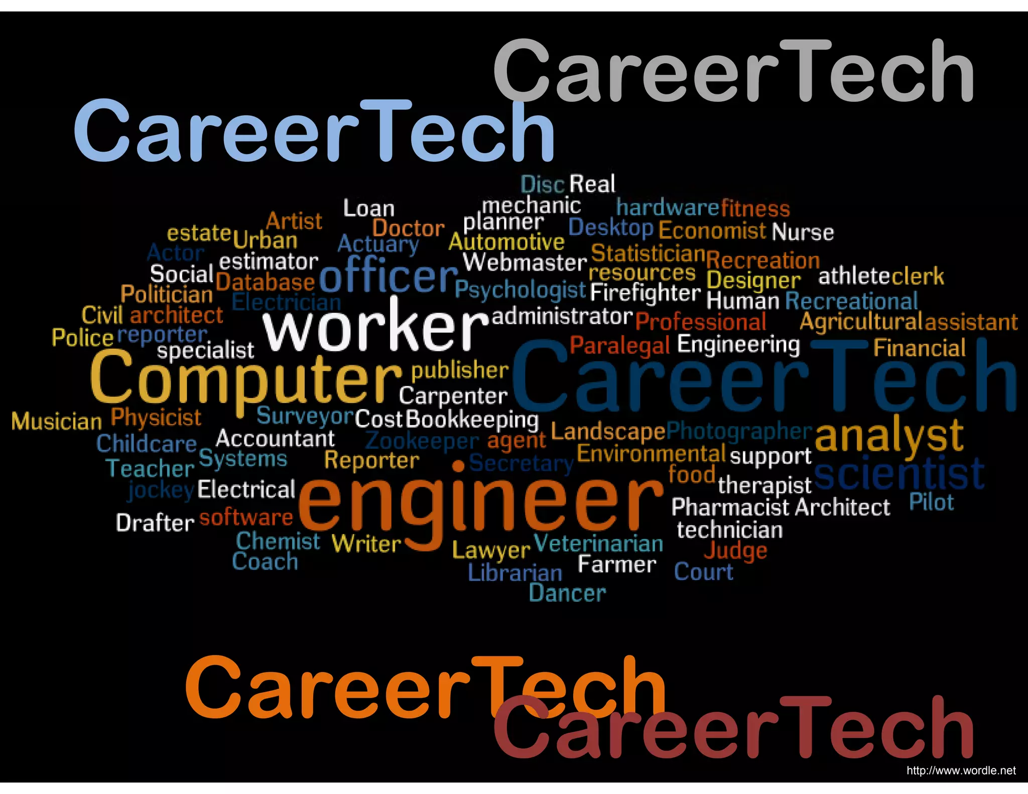 CareerTech
CareerTech
C     T h




  CareerTech
        CareerTech
                 http://www.wordle.net
 