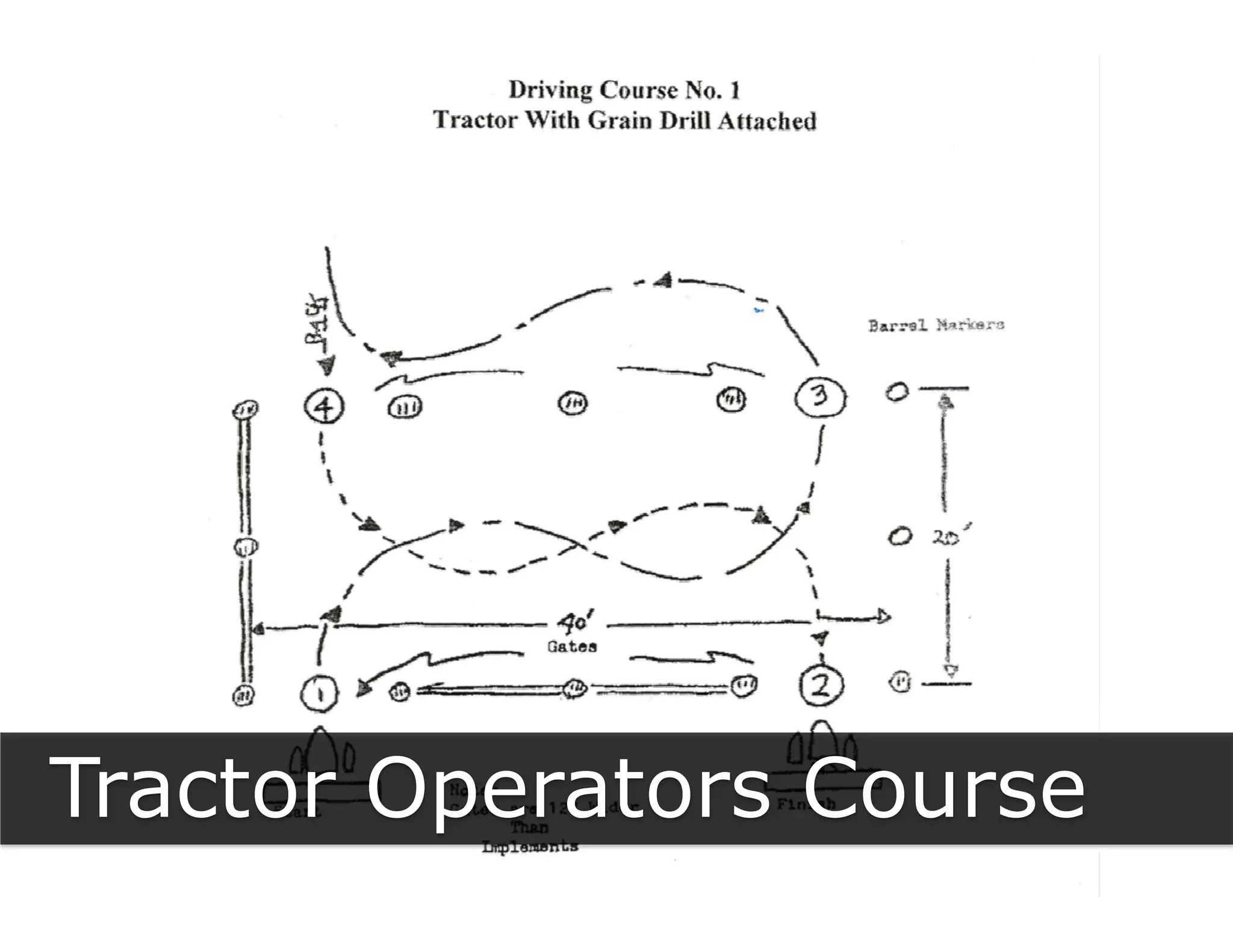 Tractor Operators Course
         p
 