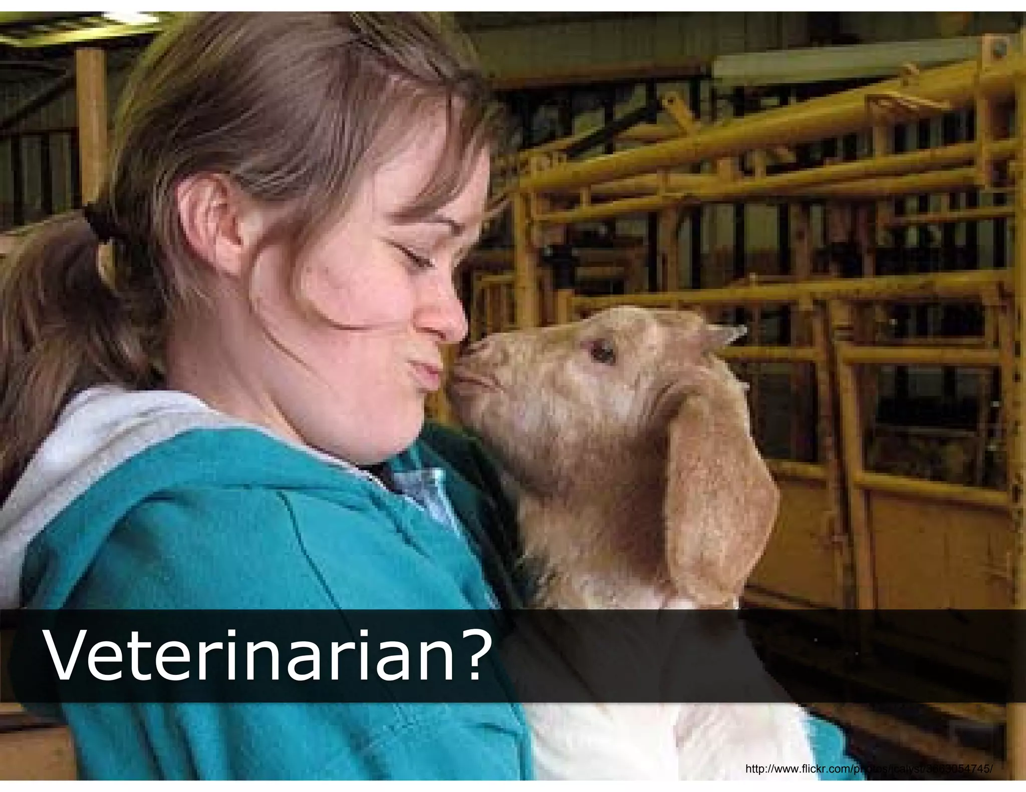 Veterinarian?
                http://www.flickr.com/photos/jcalyst/3663054745/
 