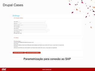 www.ciandt.com
Drupal Cases
Parametrização para conexão ao SAP
 
