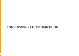 CONVERSION RATE OPTIMIZATION
 