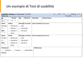 Un esempio di Test di usabilità
 