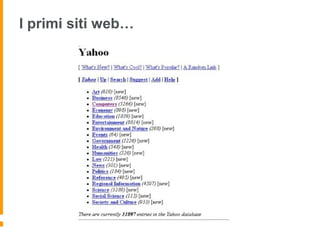 I primi siti web…
 