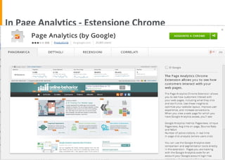 In Page Analytics - Estensione Chrome
 