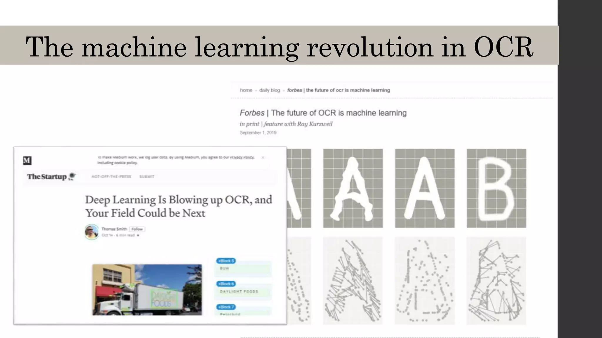 The machine learning revolution in OCR
 