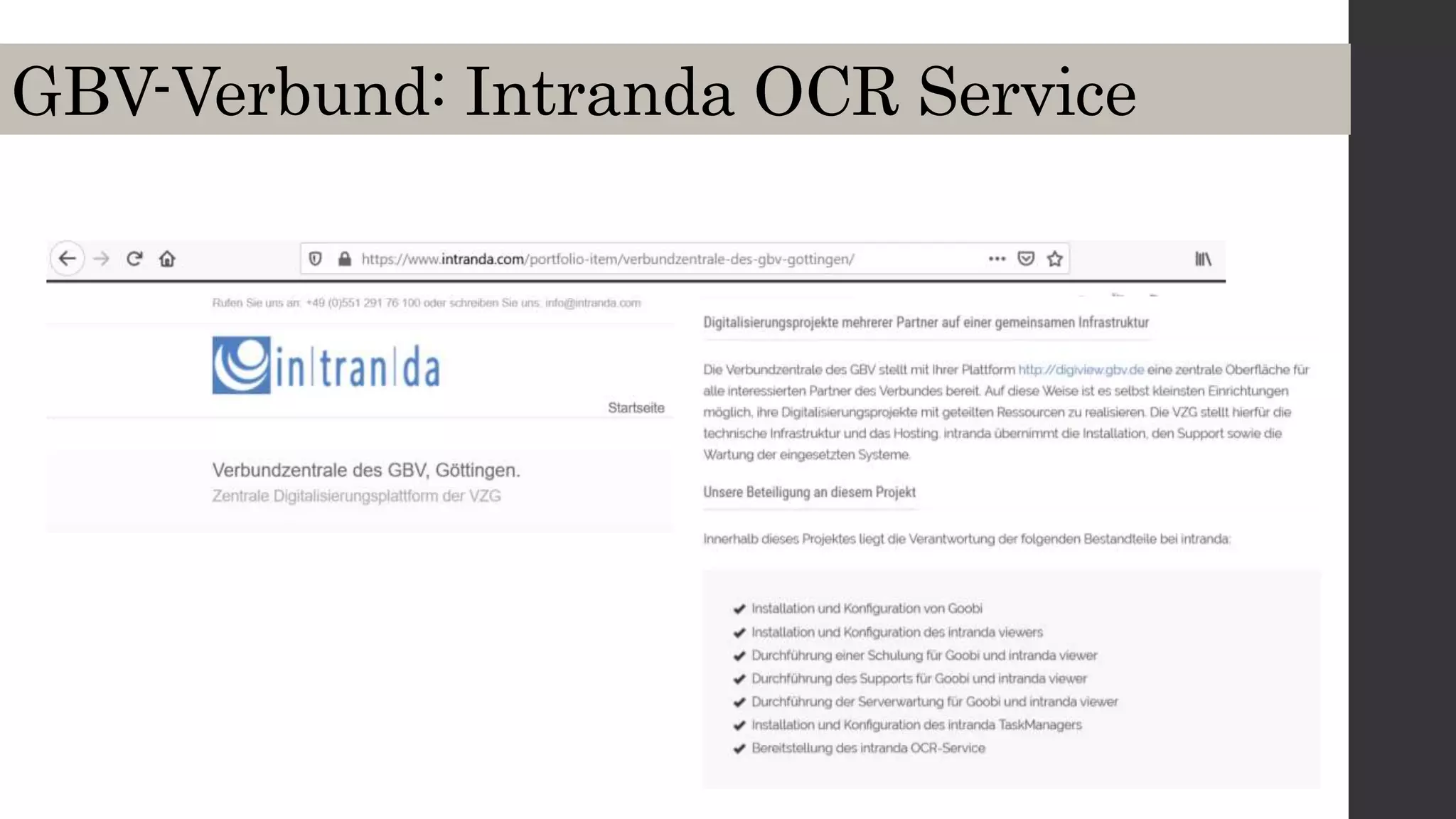 GBV-Verbund: Intranda OCR Service
 